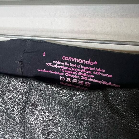 Commando Faux Leather Pants Pull On Stretch - Picture 3 of 8